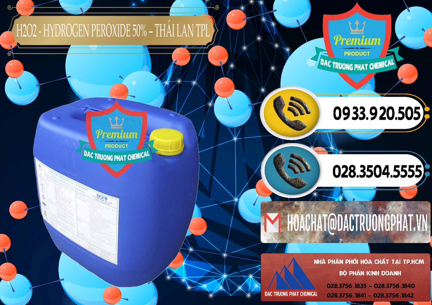 Đơn vị bán © phân phối H2O2 ß Hydro Peroxit Dạng Nước 50% TPL Thái Lan Thailand tại Tây Ninh Đơn vị cung ứng & bán H2O2 - Hydrogen Peroxide 50% Thái Lan TPL - 0076 - Cty phân phối & cung ứng hóa chất tại TP.HCM - hoachatdetnhuom.vn