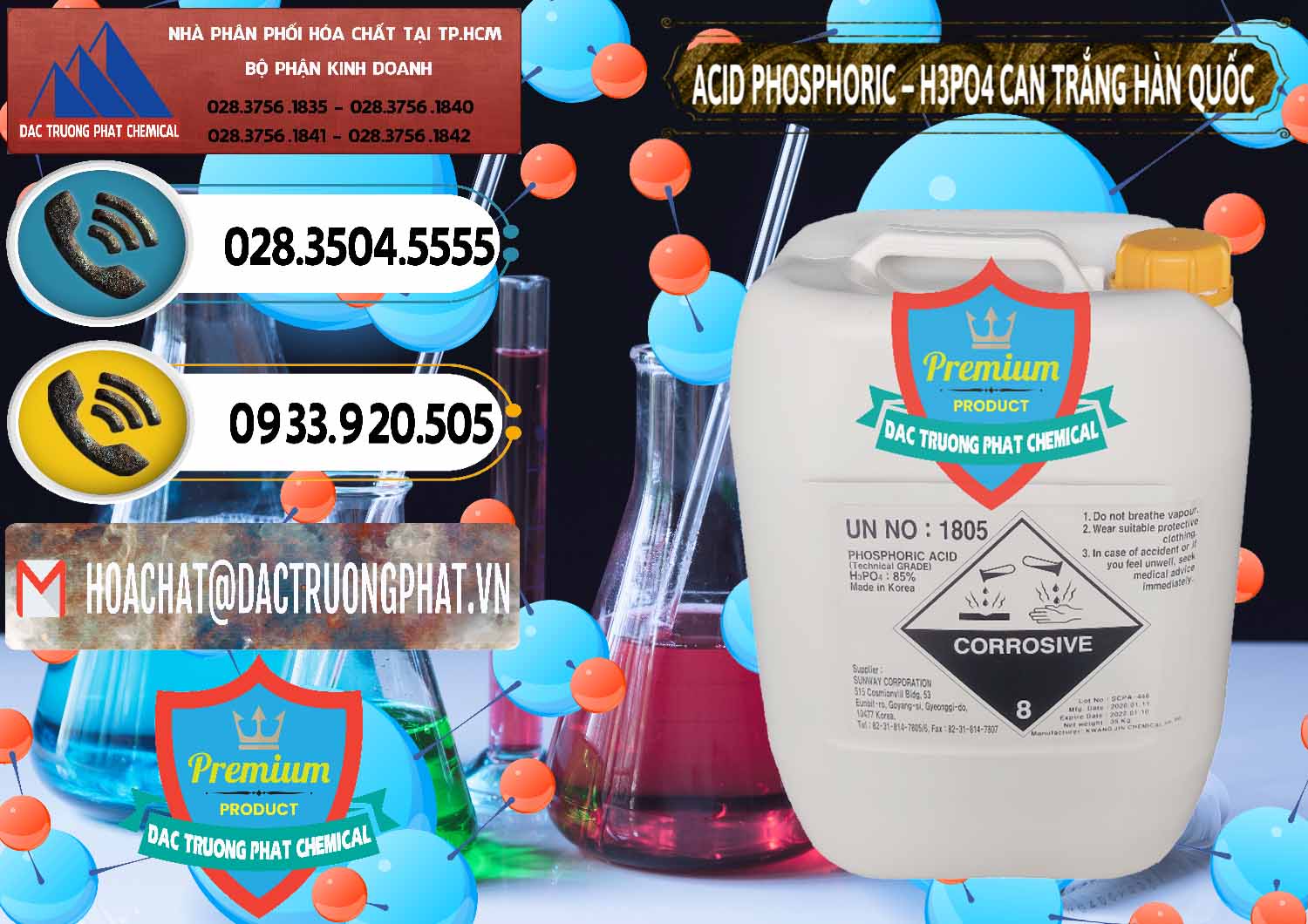 Cty chuyên bán và phân phối Acid Phosphoric - Axit Phosphoric H3PO4 Can Trắng Hàn Quốc Korea - 0017 - Công ty bán - cung cấp hóa chất tại TP.HCM - hoachatdetnhuom.vn
