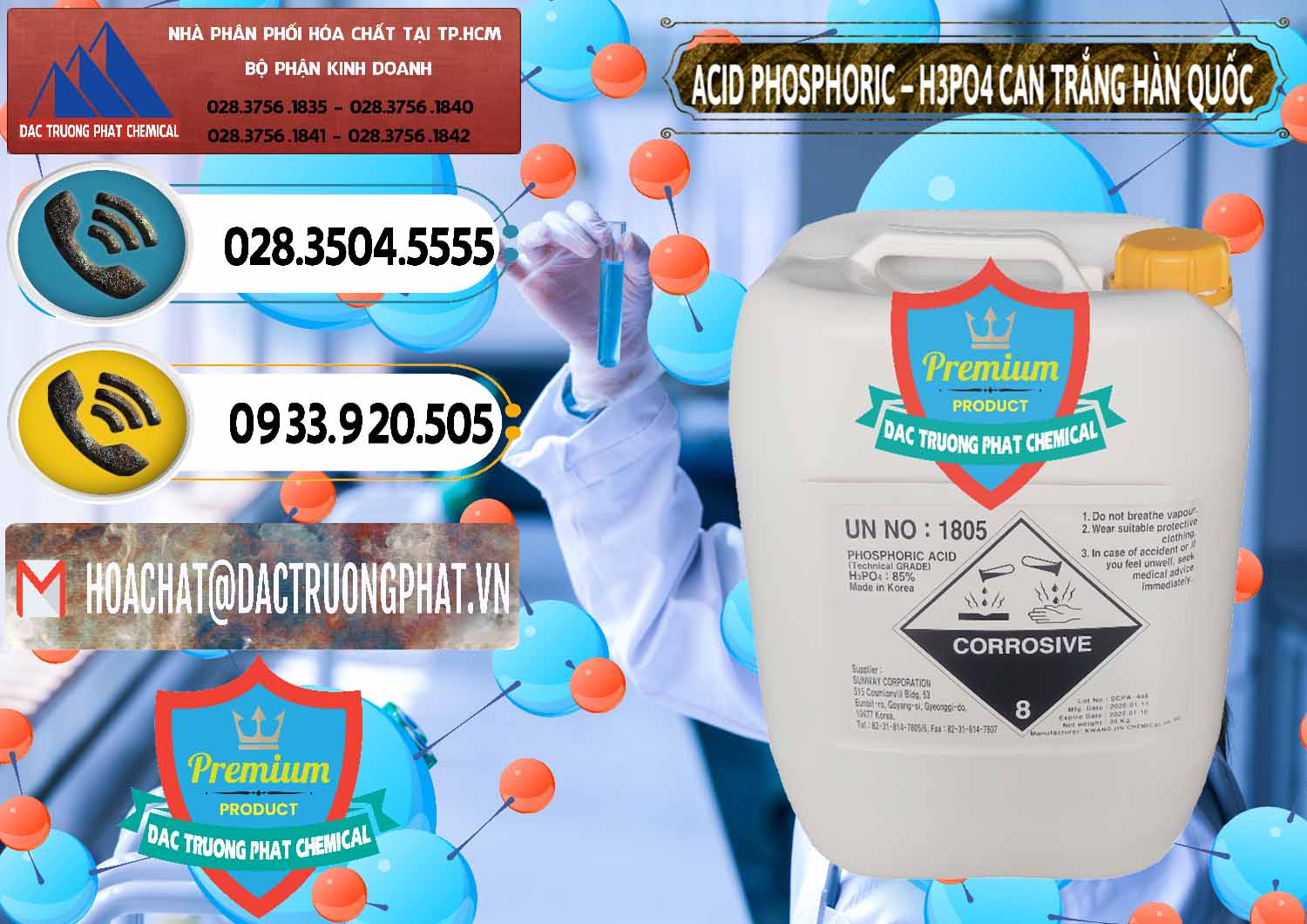 Chuyên phân phối và bán Acid Phosphoric - Axit Phosphoric H3PO4 Can Trắng Hàn Quốc Korea - 0017 - Cung cấp _ phân phối hóa chất tại TP.HCM - hoachatdetnhuom.vn