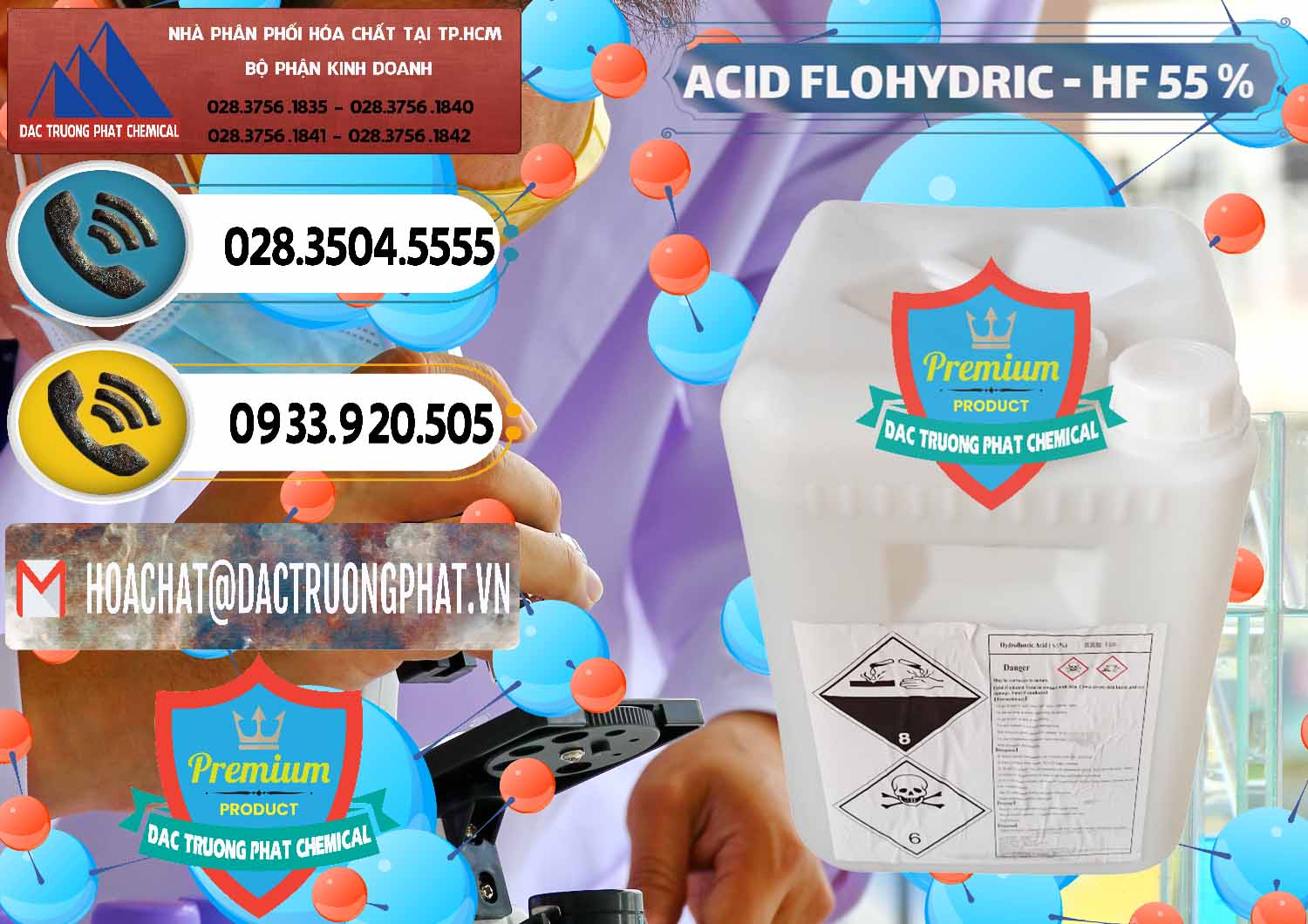 Cty nhập khẩu - bán Axit HF - Acid HF 55% Can Trắng Trung Quốc China - 0079 - Đơn vị chuyên cung cấp và kinh doanh hóa chất tại TP.HCM - hoachatdetnhuom.vn