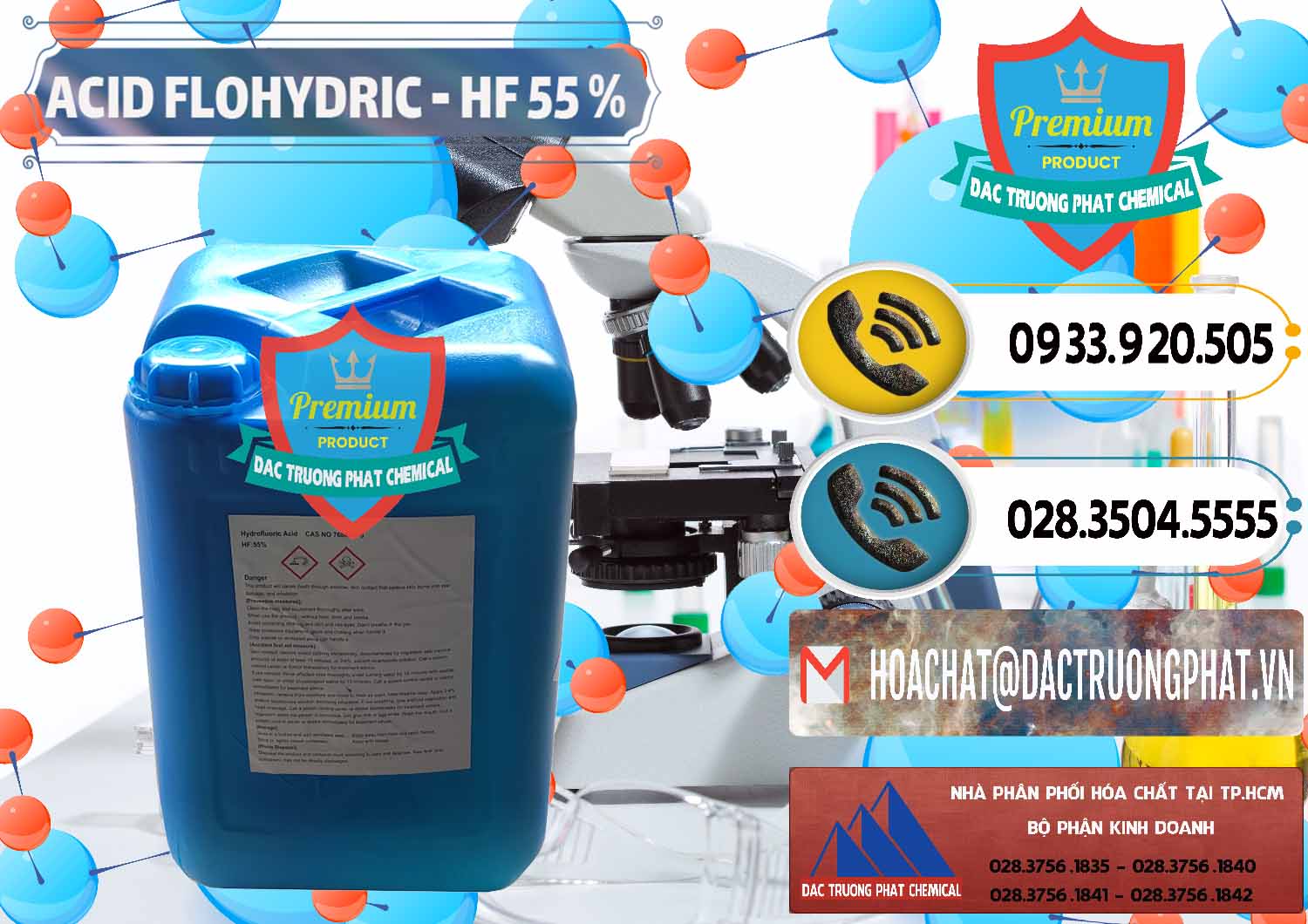 Cty chuyên cung cấp và bán Axit HF - Acid HF 55% Can Xanh Trung Quốc China - 0080 - Công ty chuyên bán _ phân phối hóa chất tại TP.HCM - hoachatdetnhuom.vn