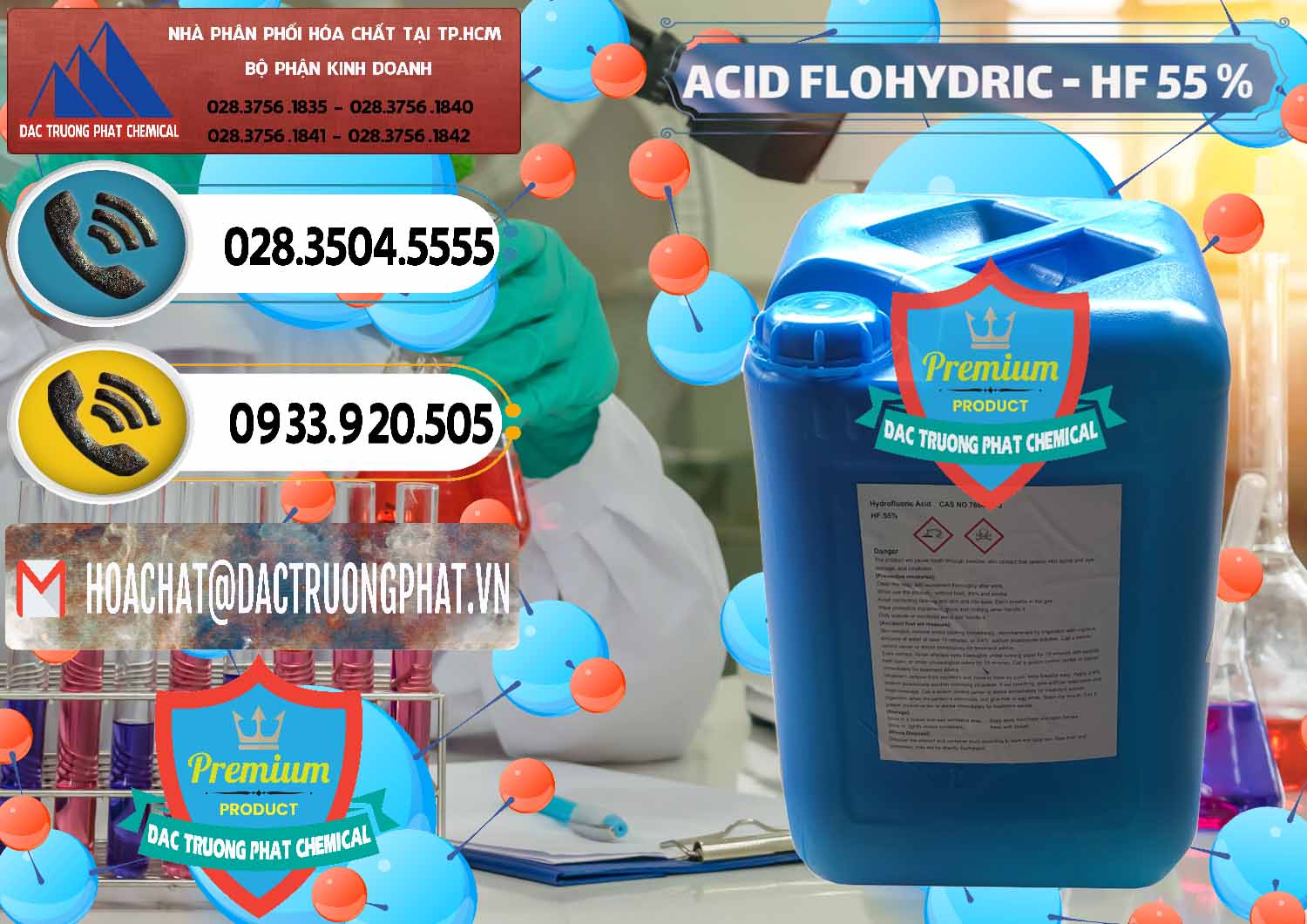 Đơn vị chuyên kinh doanh & bán Axit HF - Acid HF 55% Can Xanh Trung Quốc China - 0080 - Cty chuyên nhập khẩu & cung cấp hóa chất tại TP.HCM - hoachatdetnhuom.vn