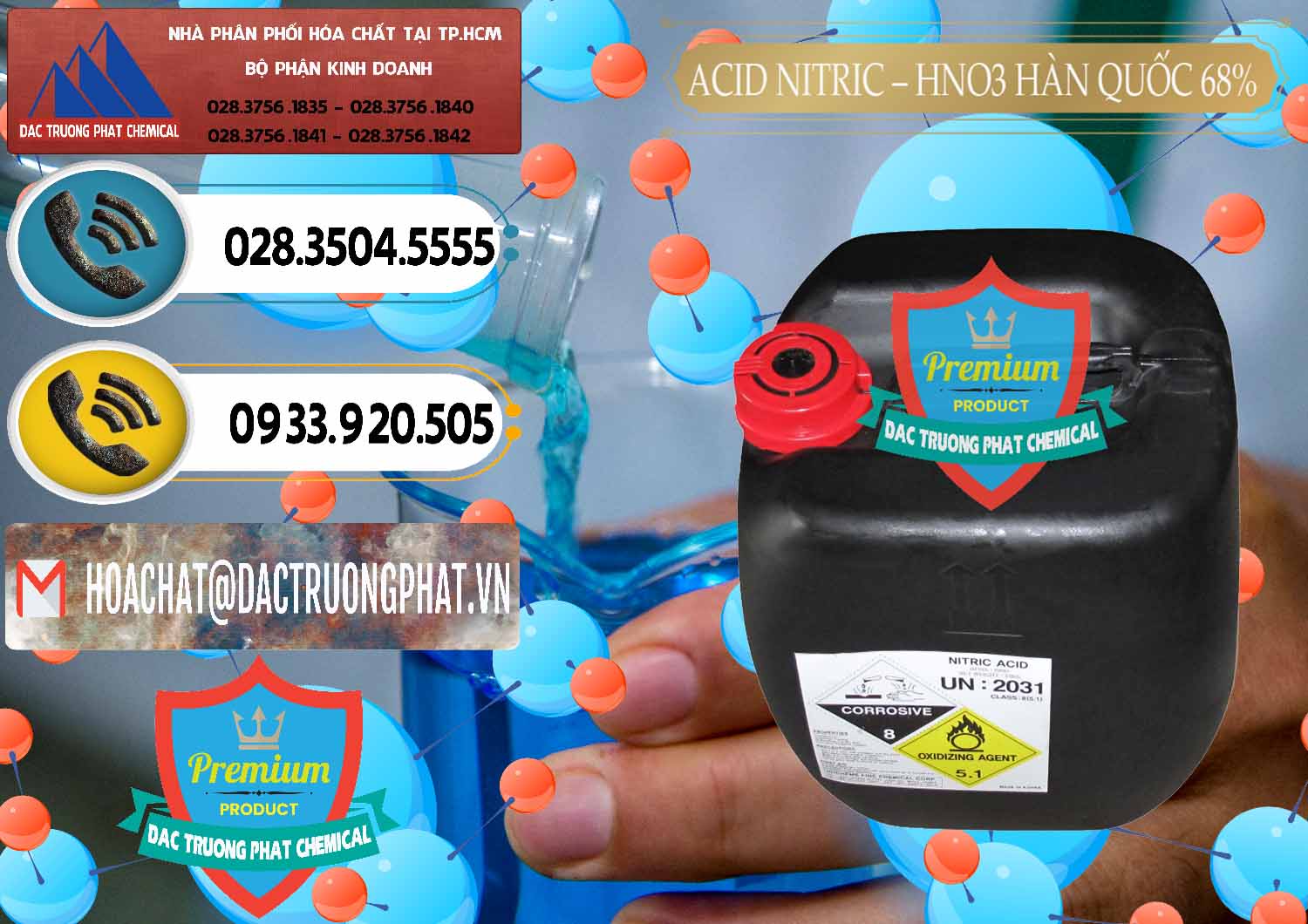 Nhà nhập khẩu ( bán ) Acid Nitric – Axit Nitric HNO3 68% Huchem Hàn Quốc Korea - 0030 - Cty cung ứng ( phân phối ) hóa chất tại TP.HCM - hoachatdetnhuom.vn