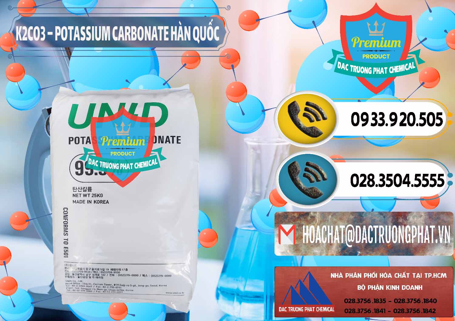 Công ty chuyên phân phối ( bán ) K2Co3 – Potassium Carbonate Unid Hàn Quốc Korea - 0081 - Cung cấp _ kinh doanh hóa chất tại TP.HCM - hoachatdetnhuom.vn