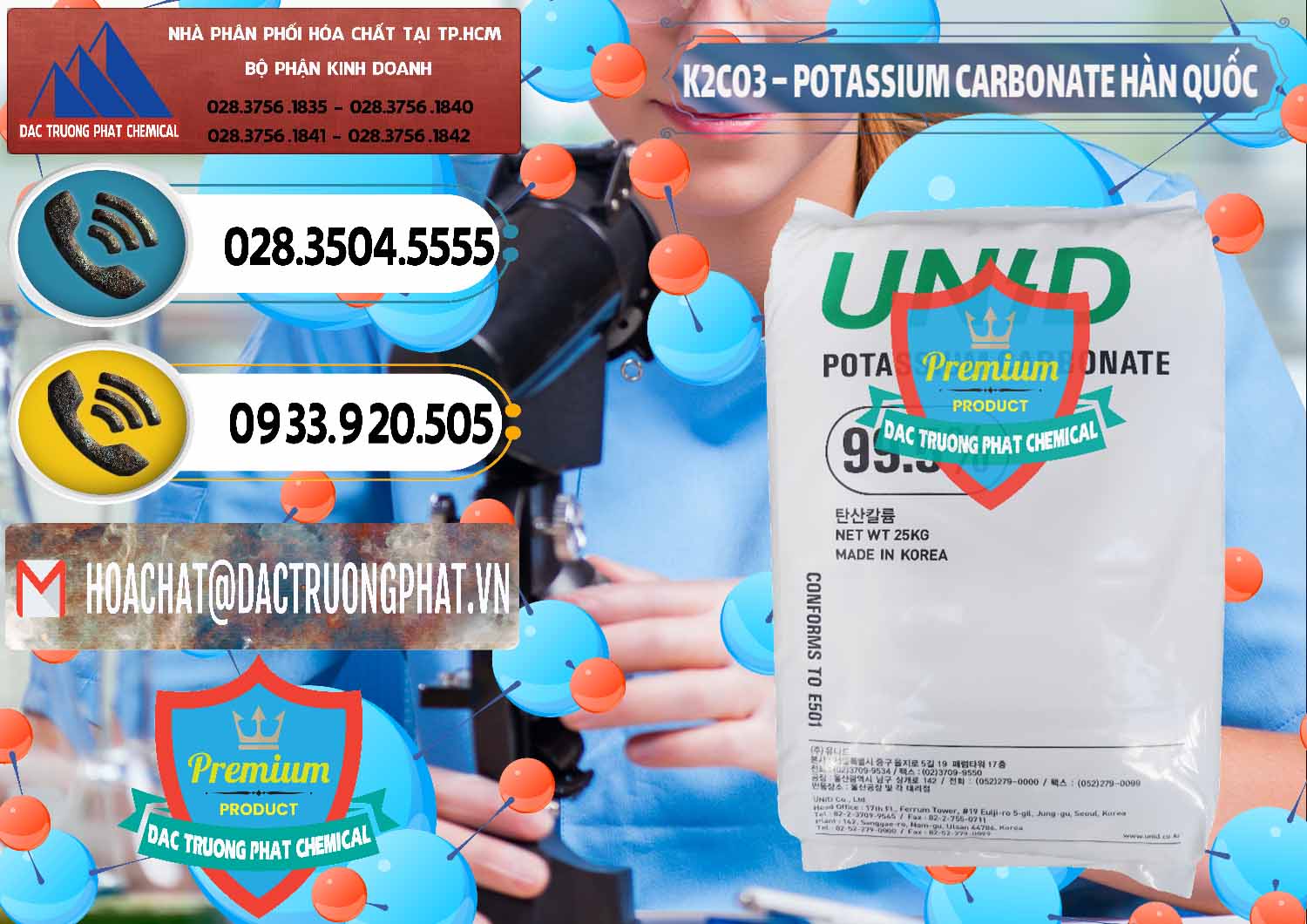 Nhà phân phối - bán K2Co3 – Potassium Carbonate Unid Hàn Quốc Korea - 0081 - Đơn vị chuyên phân phối và bán hóa chất tại TP.HCM - hoachatdetnhuom.vn