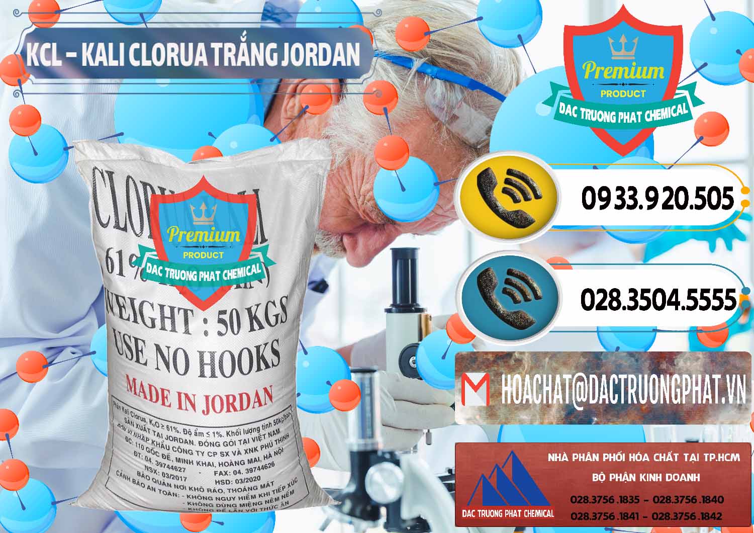 Công ty chuyên bán và phân phối KCL – Kali Clorua Trắng Jordan - 0088 - Nơi phân phối và cung cấp hóa chất tại TP.HCM - hoachatdetnhuom.vn