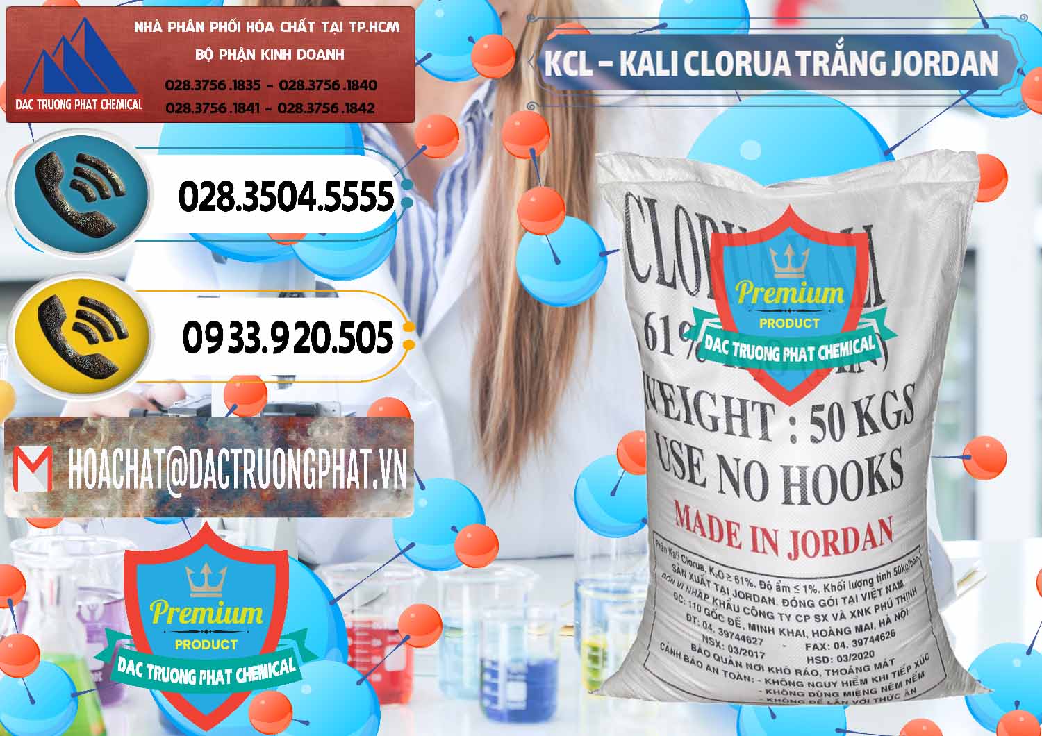 Nơi chuyên cung cấp và bán KCL – Kali Clorua Trắng Jordan - 0088 - Cung cấp và phân phối hóa chất tại TP.HCM - hoachatdetnhuom.vn
