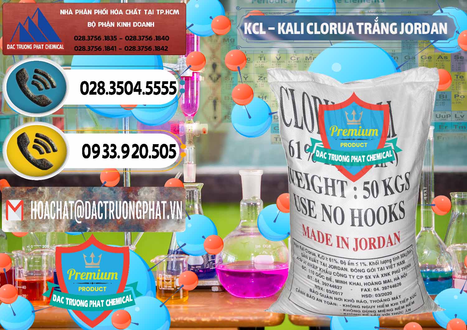 Công ty nhập khẩu - bán KCL – Kali Clorua Trắng Jordan - 0088 - Đơn vị cung cấp - phân phối hóa chất tại TP.HCM - hoachatdetnhuom.vn