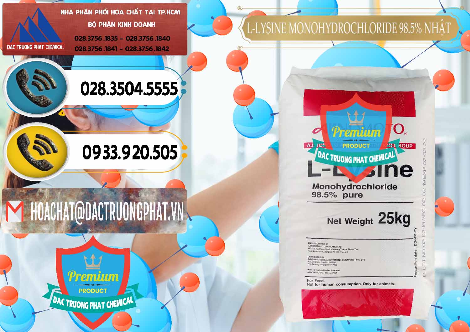 Đơn vị bán & phân phối L-Lysine Monohydrochloride Feed Grade Ajinomoto Nhật Bản Japan - 0315 - Cty chuyên bán & cung cấp hóa chất tại TP.HCM - hoachatdetnhuom.vn