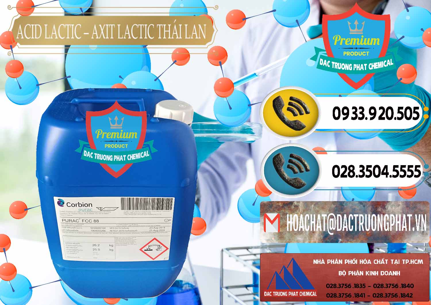 Nơi chuyên cung cấp - bán Acid Lactic – Axit Lactic Thái Lan Purac FCC 88 - 0012 - Chuyên bán _ phân phối hóa chất tại TP.HCM - hoachatdetnhuom.vn