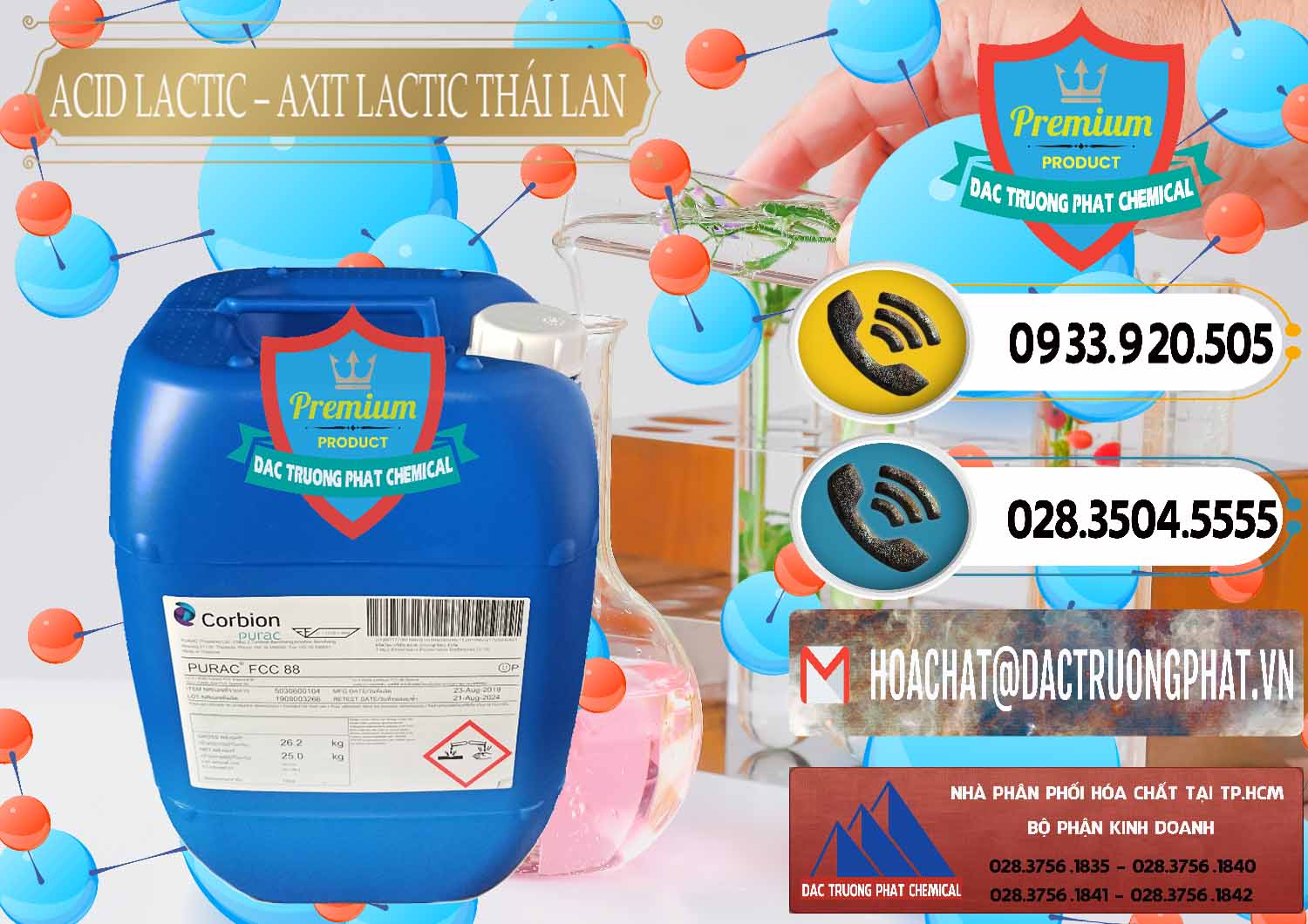 Cty phân phối ( bán ) Acid Lactic – Axit Lactic Thái Lan Purac FCC 88 - 0012 - Công ty chuyên cung cấp ( kinh doanh ) hóa chất tại TP.HCM - hoachatdetnhuom.vn