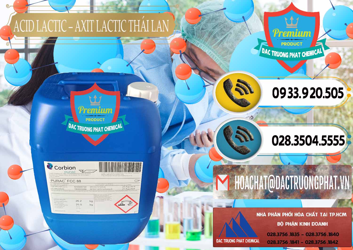 Nơi cung cấp _ bán Acid Lactic – Axit Lactic Thái Lan Purac FCC 88 - 0012 - Nhập khẩu _ phân phối hóa chất tại TP.HCM - hoachatdetnhuom.vn
