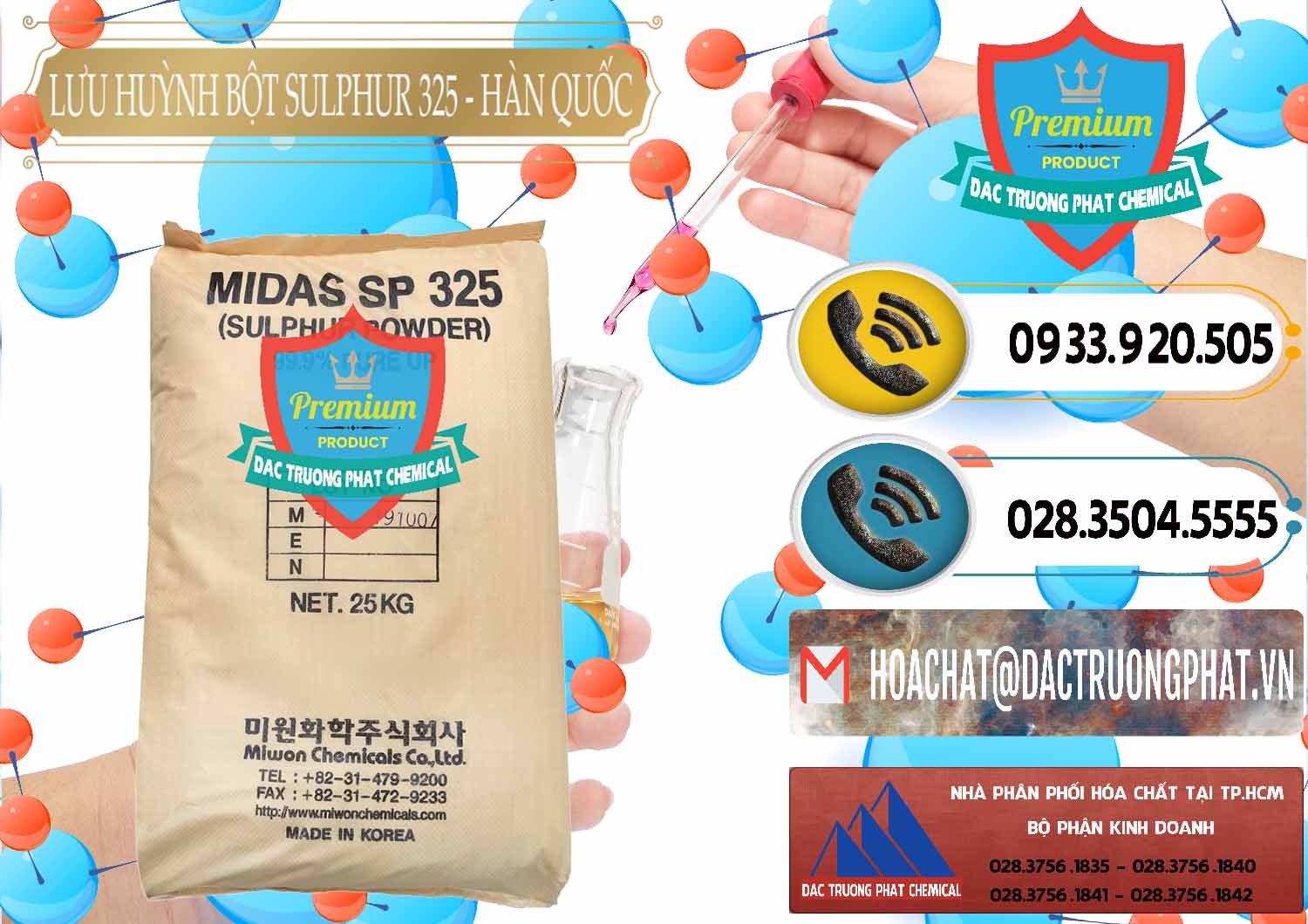 Nơi chuyên cung ứng và bán Lưu huỳnh Bột - Sulfur Powder Midas SP 325 Hàn Quốc Korea - 0198 - Cty chuyên cung cấp ( nhập khẩu ) hóa chất tại TP.HCM - hoachatdetnhuom.vn