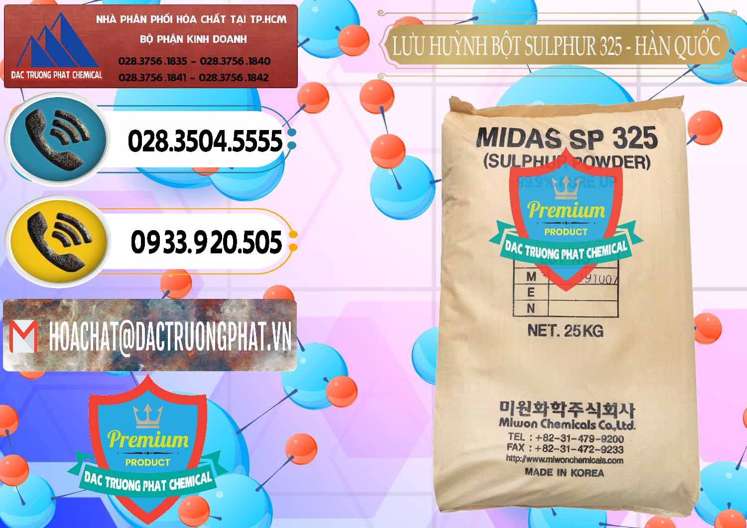 Nhà phân phối - bán Lưu huỳnh Bột - Sulfur Powder Midas SP 325 Hàn Quốc Korea - 0198 - Đơn vị chuyên phân phối - cung ứng hóa chất tại TP.HCM - hoachatdetnhuom.vn