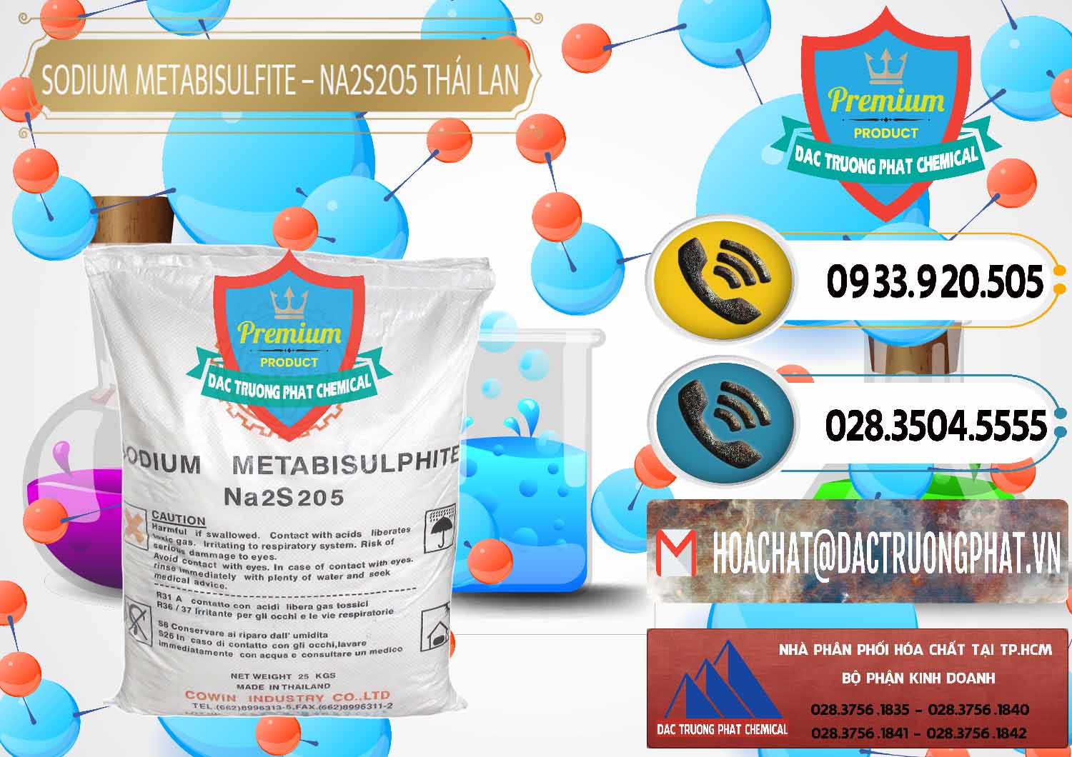 Nơi chuyên nhập khẩu và bán Sodium Metabisulfite - NA2S2O5 Thái Lan Cowin - 0145 - Nhà phân phối - cung ứng hóa chất tại TP.HCM - hoachatdetnhuom.vn
