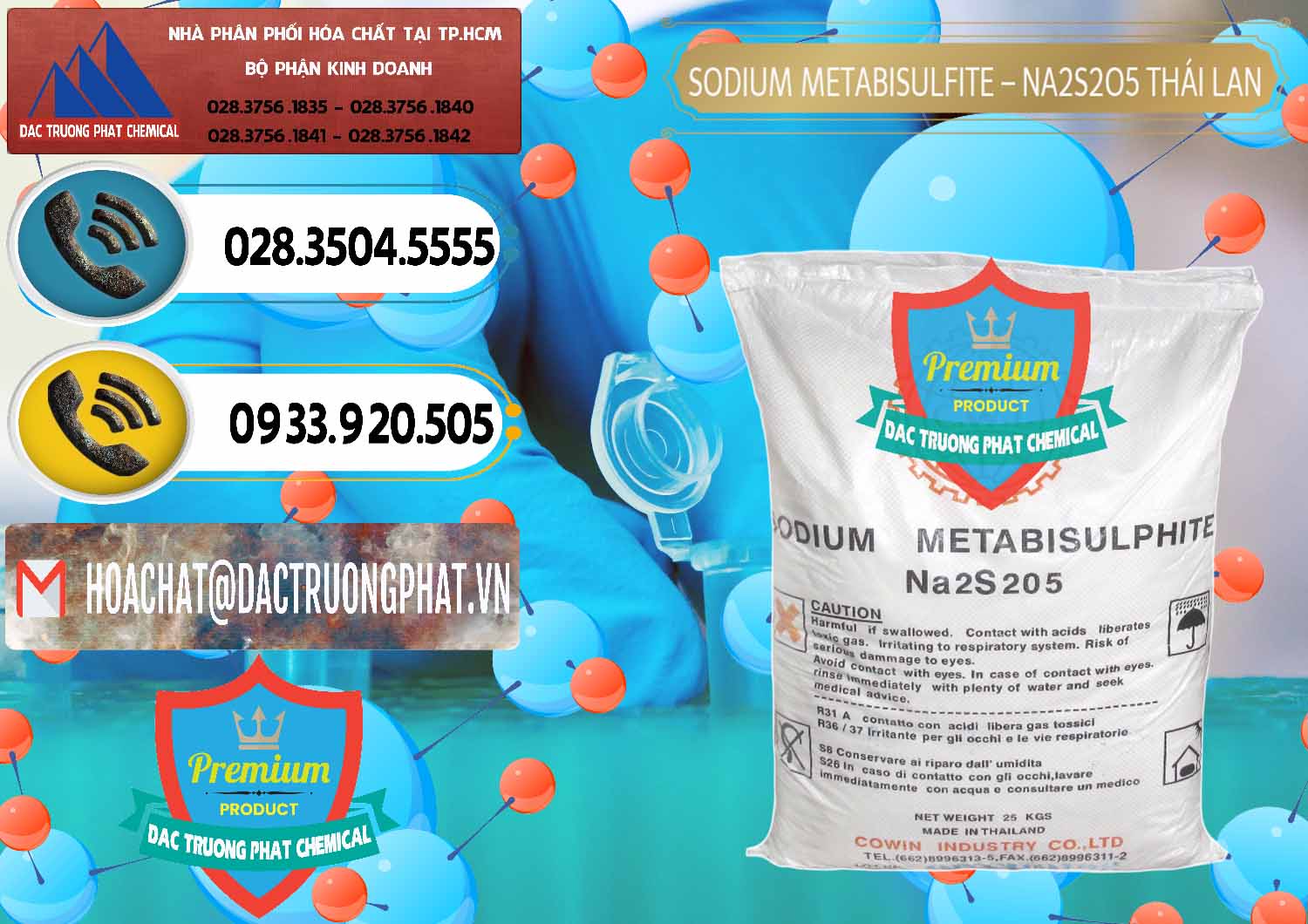 Chuyên phân phối _ bán Sodium Metabisulfite - NA2S2O5 Thái Lan Cowin - 0145 - Cty chuyên bán _ phân phối hóa chất tại TP.HCM - hoachatdetnhuom.vn