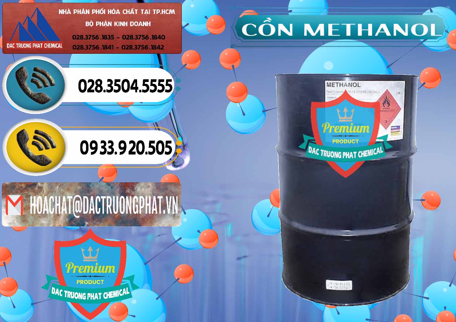 Cty chuyên kinh doanh ( bán ) Cồn Methanol - Methyl Alcohol Mã Lai Malaysia - 0331 - Nơi phân phối - kinh doanh hóa chất tại TP.HCM - hoachatdetnhuom.vn