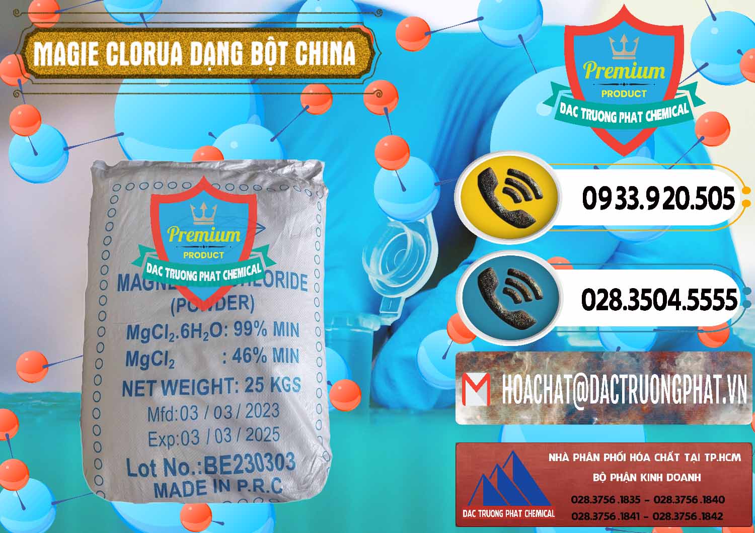 Nơi chuyên kinh doanh & bán Magie Clorua – MGCL2 96% Dạng Bột Logo Kim Cương Trung Quốc China - 0387 - Cty kinh doanh ( phân phối ) hóa chất tại TP.HCM - hoachatdetnhuom.vn