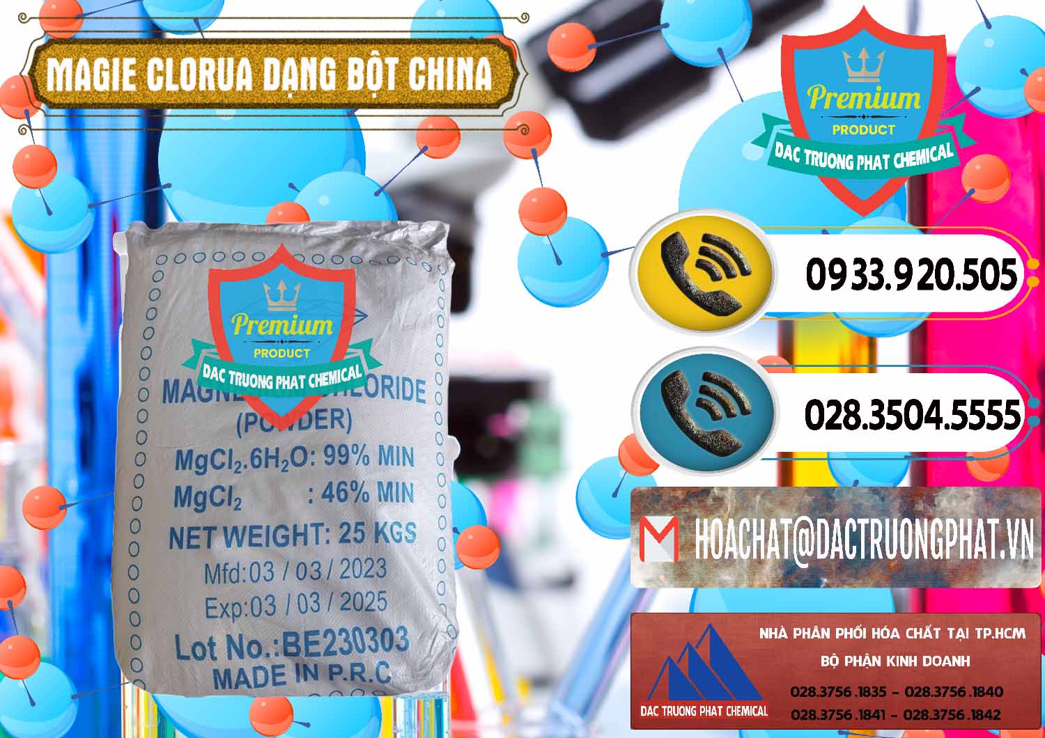 Nhập khẩu và bán Magie Clorua – MGCL2 96% Dạng Bột Logo Kim Cương Trung Quốc China - 0387 - Cty bán và phân phối hóa chất tại TP.HCM - hoachatdetnhuom.vn