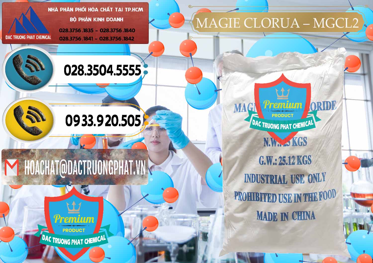 Nơi cung cấp - bán Magie Clorua – MGCL2 96% Dạng Vảy Trung Quốc China - 0091 - Công ty cung cấp và kinh doanh hóa chất tại TP.HCM - hoachatdetnhuom.vn