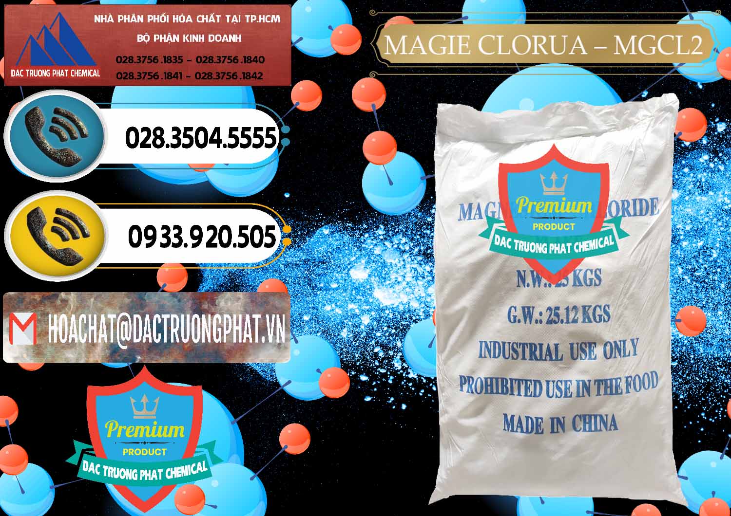 Nơi cung cấp và bán Magie Clorua – MGCL2 96% Dạng Vảy Trung Quốc China - 0091 - Cty chuyên phân phối ( nhập khẩu ) hóa chất tại TP.HCM - hoachatdetnhuom.vn