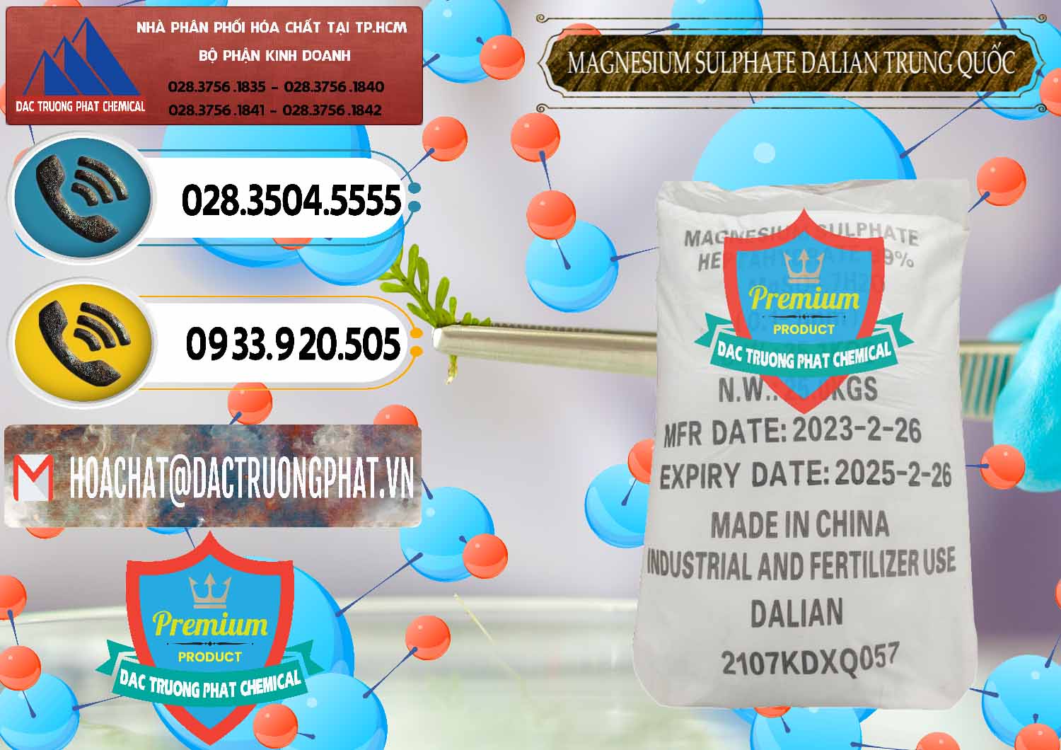Nhà phân phối _ bán MGSO4.7H2O – Magnesium Sulphate Heptahydrate Dalian Trung Quốc China - 0393 - Cty chuyên cung ứng _ phân phối hóa chất tại TP.HCM - hoachatdetnhuom.vn
