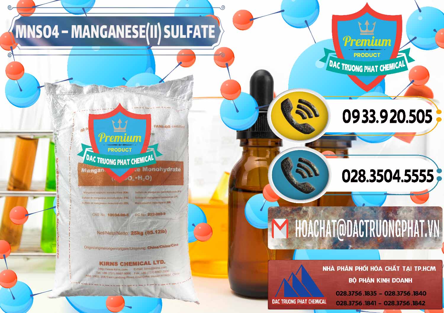 Nơi chuyên nhập khẩu - bán MNSO4 – Manganese (II) Sulfate Kirns Trung Quốc China - 0095 - Nơi cung cấp và phân phối hóa chất tại TP.HCM - hoachatdetnhuom.vn