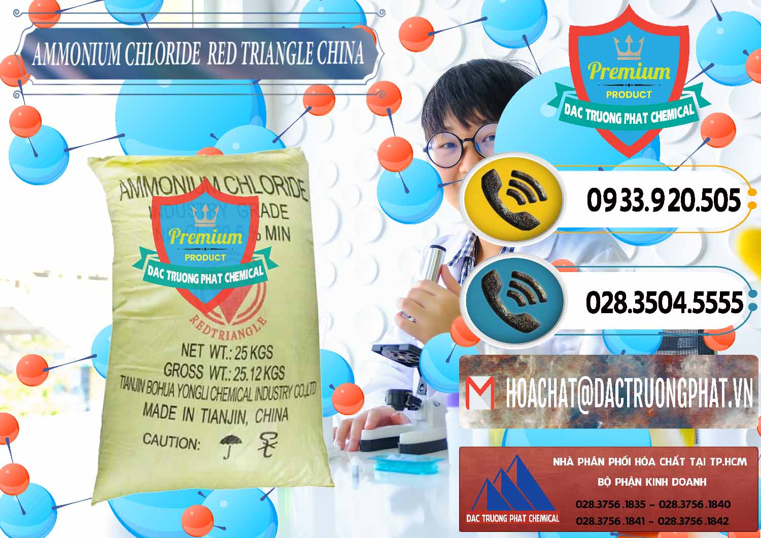 Phân phối & bán Ammonium Chloride - Muối Lạnh NH4CL Red Triangle Trung Quốc China - 0377 - Nơi chuyên cung ứng ( phân phối ) hóa chất tại TP.HCM - hoachatdetnhuom.vn