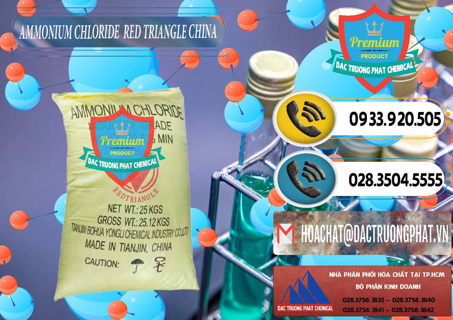 Chuyên phân phối _ bán Ammonium Chloride - Muối Lạnh NH4CL Red Triangle Trung Quốc China - 0377 - Cung cấp và phân phối hóa chất tại TP.HCM - hoachatdetnhuom.vn