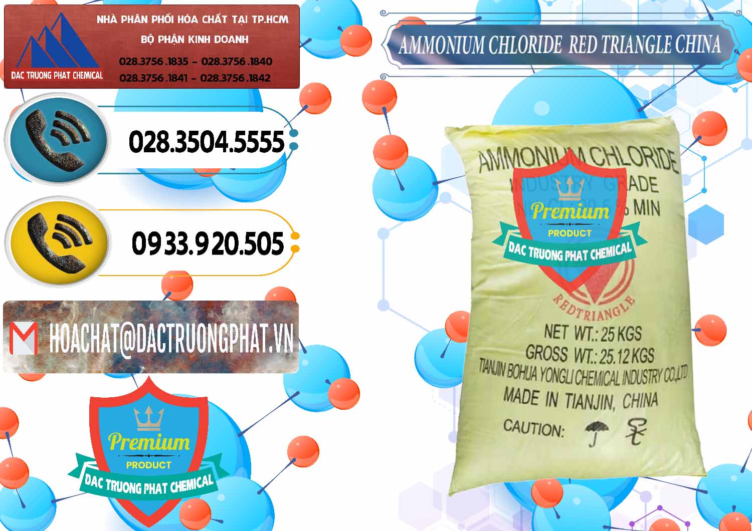 Công ty cung cấp ( bán ) Ammonium Chloride - Muối Lạnh NH4CL Red Triangle Trung Quốc China - 0377 - Cty chuyên kinh doanh - cung cấp hóa chất tại TP.HCM - hoachatdetnhuom.vn