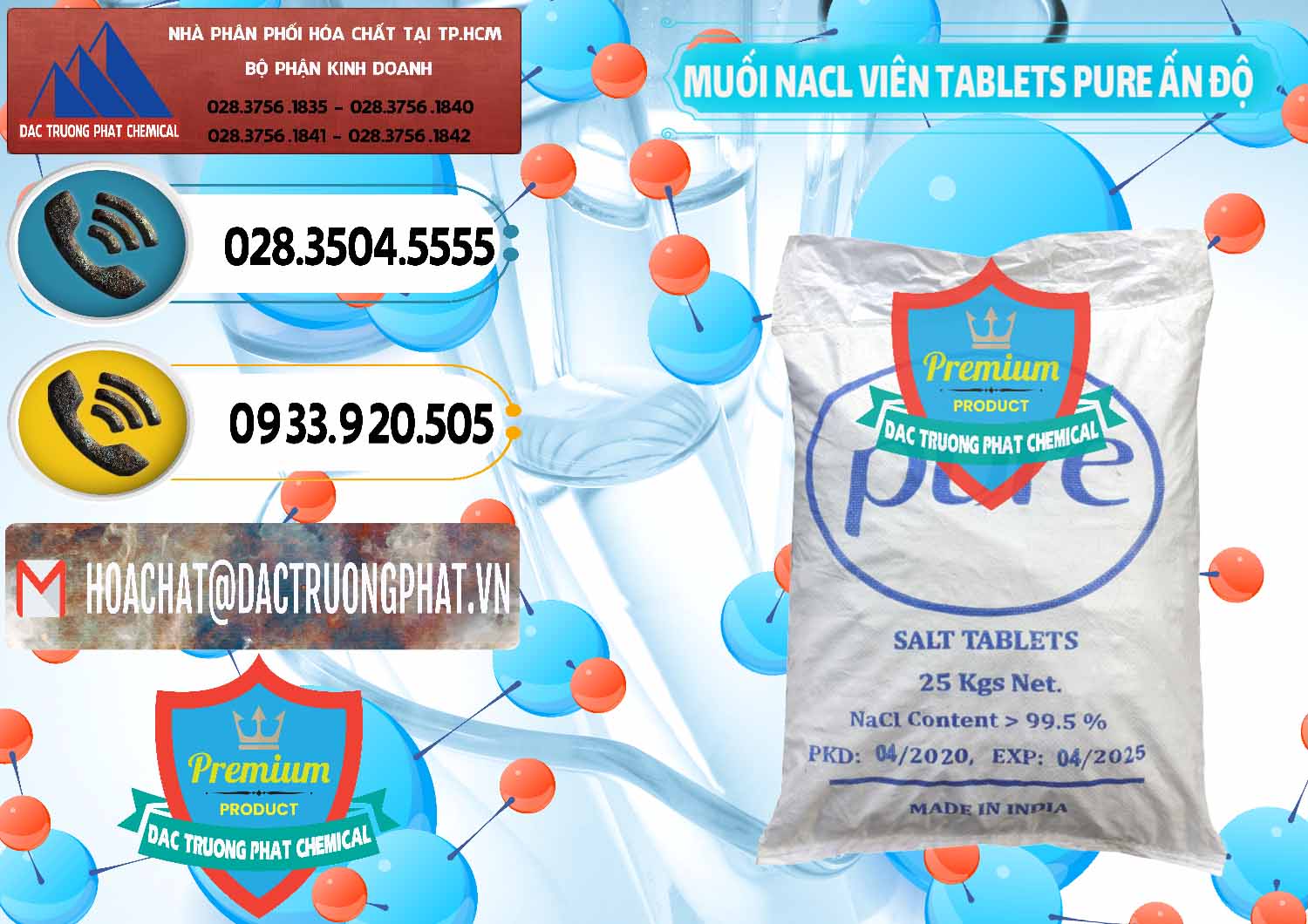 Đơn vị nhập khẩu và bán Muối NaCL – Sodium Chloride Dạng Viên Tablets Pure Ấn Độ India - 0294 - Cty cung ứng và phân phối hóa chất tại TP.HCM - hoachatdetnhuom.vn