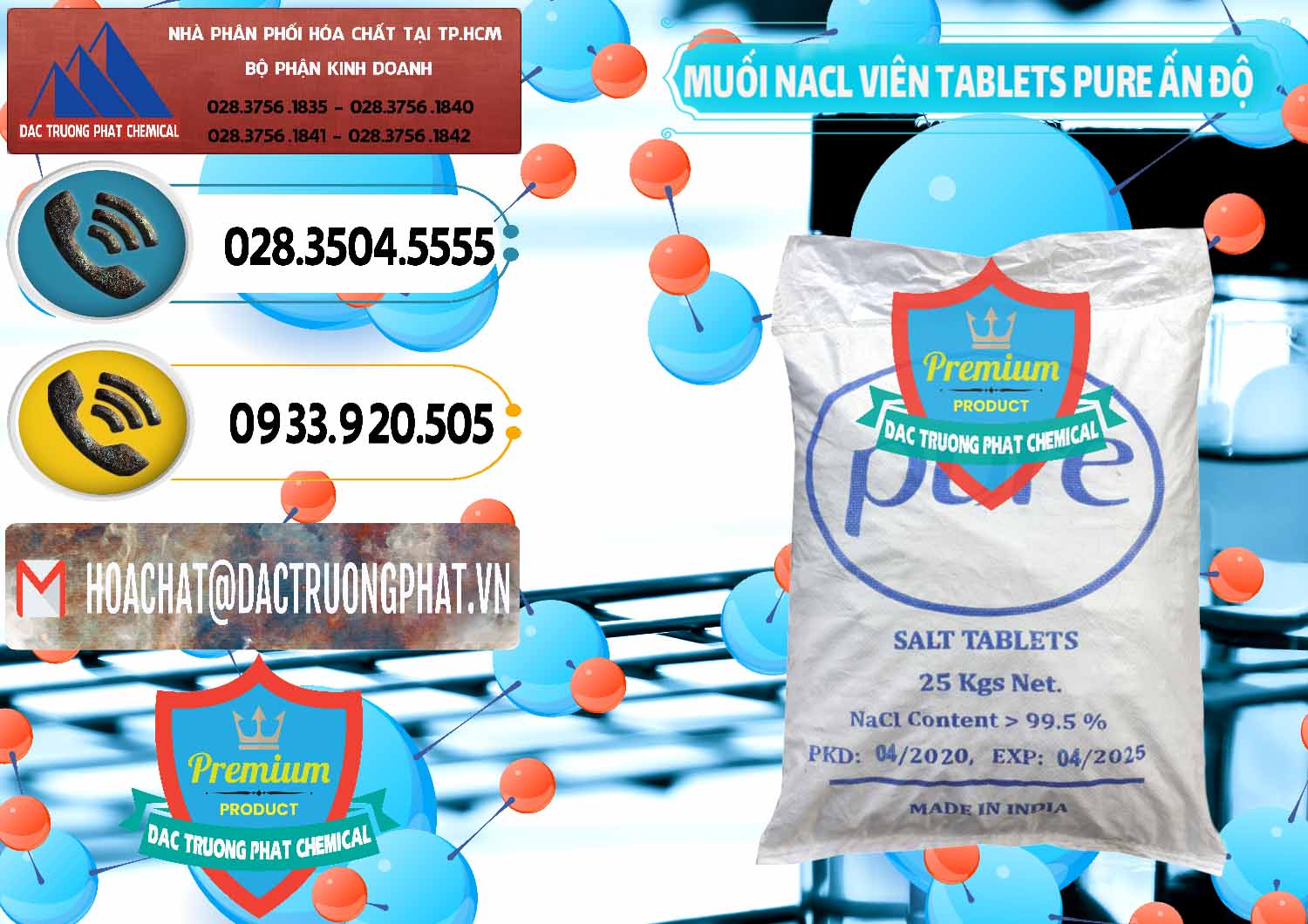 Chuyên phân phối ( bán ) Muối NaCL – Sodium Chloride Dạng Viên Tablets Pure Ấn Độ India - 0294 - Nơi phân phối - cung cấp hóa chất tại TP.HCM - hoachatdetnhuom.vn