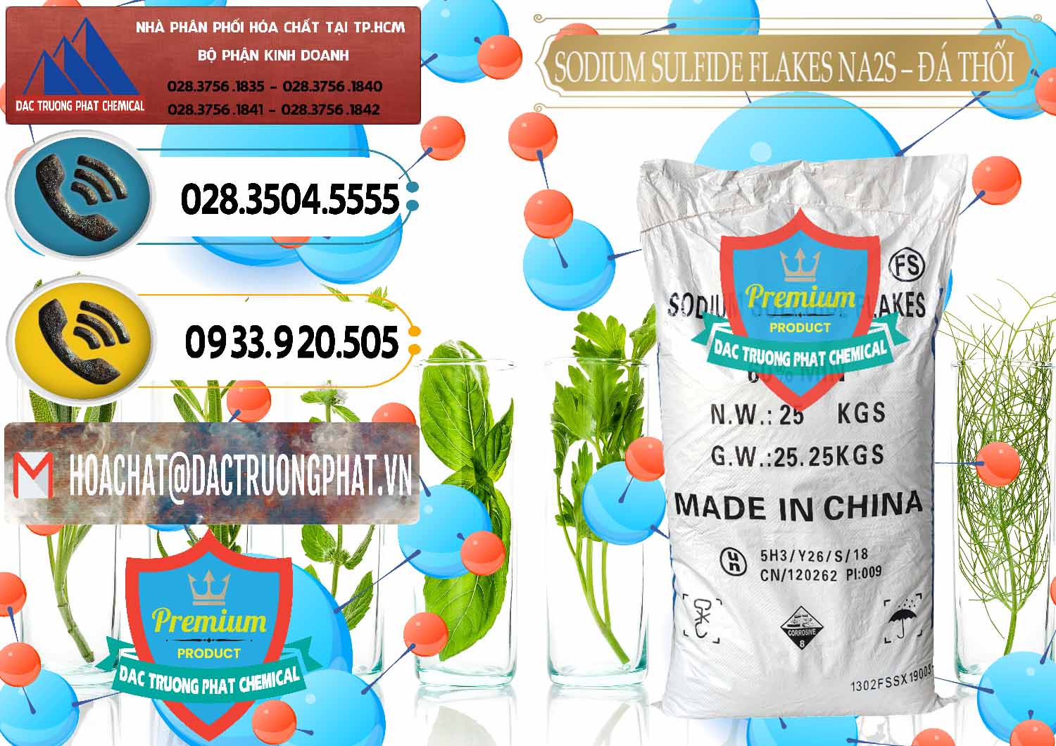 Nơi chuyên nhập khẩu - bán Sodium Sulfide Flakes NA2S – Đá Thối Đỏ Trung Quốc China - 0150 - Cty chuyên bán - cung cấp hóa chất tại TP.HCM - hoachatdetnhuom.vn