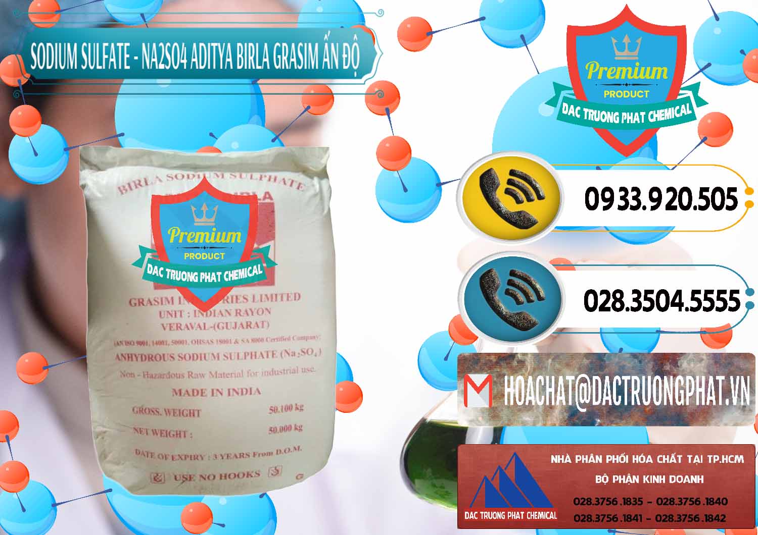 Công ty phân phối - bán Sodium Sulphate - Muối Sunfat Na2SO4 Grasim Ấn Độ India - 0356 - Nhập khẩu & phân phối hóa chất tại TP.HCM - hoachatdetnhuom.vn