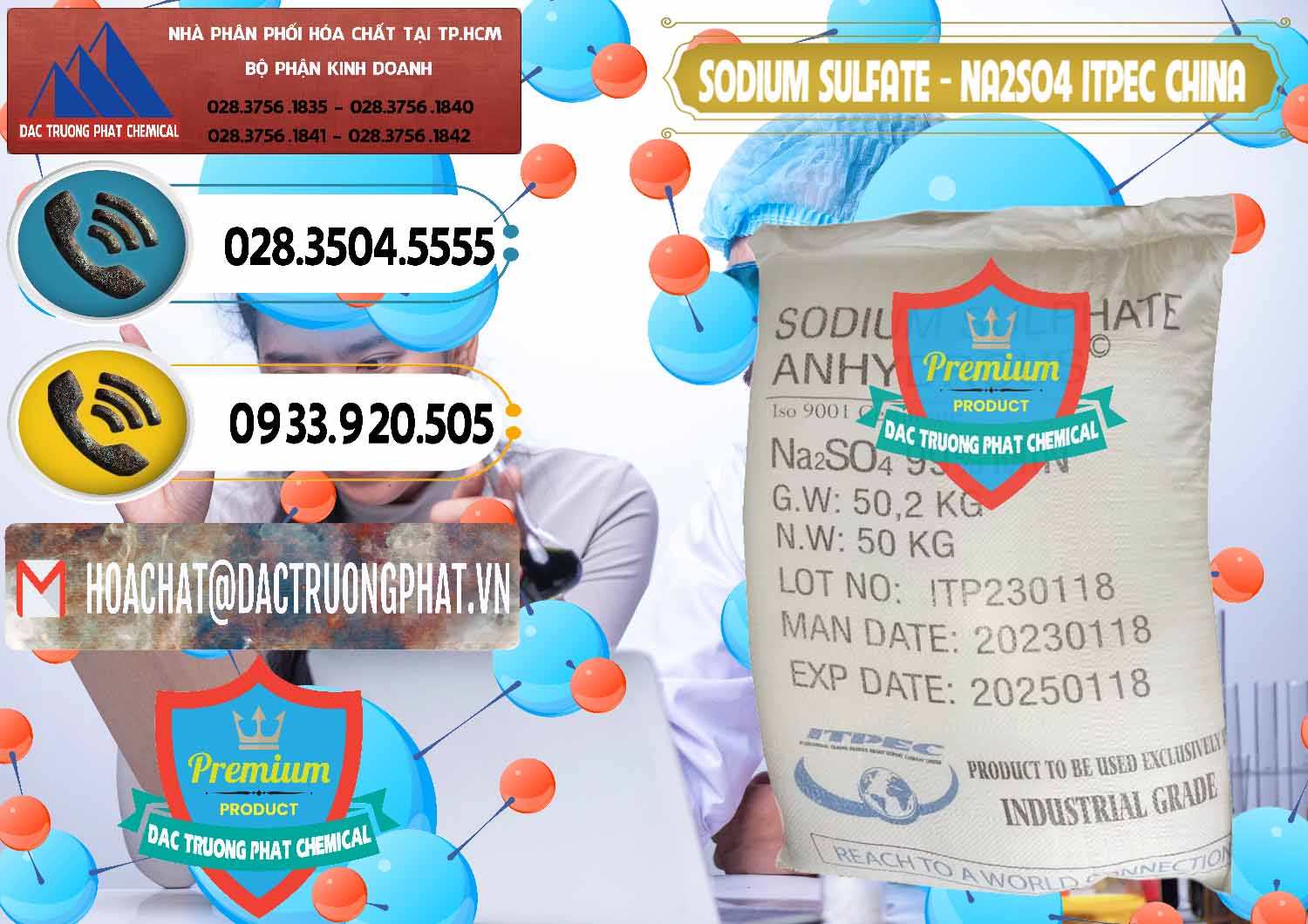 Nơi chuyên bán và phân phối Sodium Sulphate - Muối Sunfat Na2SO4 ITPEC Trung Quốc China - 0340 - Chuyên bán & phân phối hóa chất tại TP.HCM - hoachatdetnhuom.vn