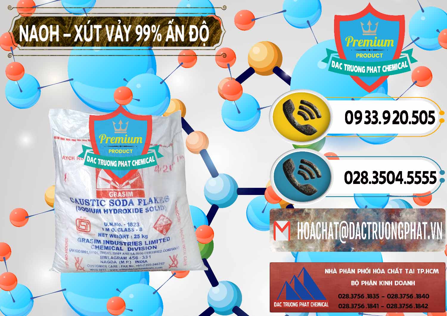 Chuyên nhập khẩu và bán Xút Vảy - NaOH Vảy 99% Aditya Birla Grasim Ấn Độ India - 0171 - Đơn vị chuyên bán ( phân phối ) hóa chất tại TP.HCM - hoachatdetnhuom.vn