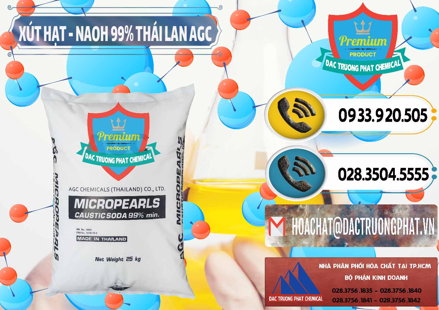 Nhà nhập khẩu _ bán Xút Hạt - NaOH Bột 99% AGC Thái Lan - 0168 - Công ty nhập khẩu - phân phối hóa chất tại TP.HCM - hoachatdetnhuom.vn