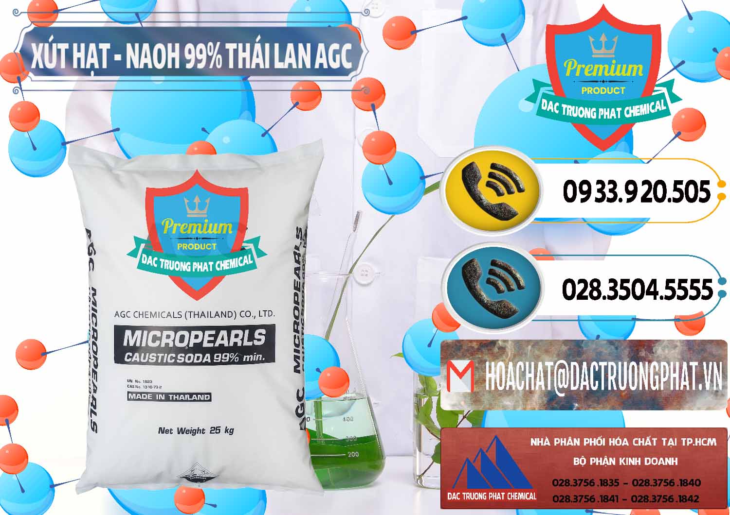 Nơi chuyên bán _ phân phối Xút Hạt - NaOH Bột 99% AGC Thái Lan - 0168 - Nhà cung cấp - bán hóa chất tại TP.HCM - hoachatdetnhuom.vn