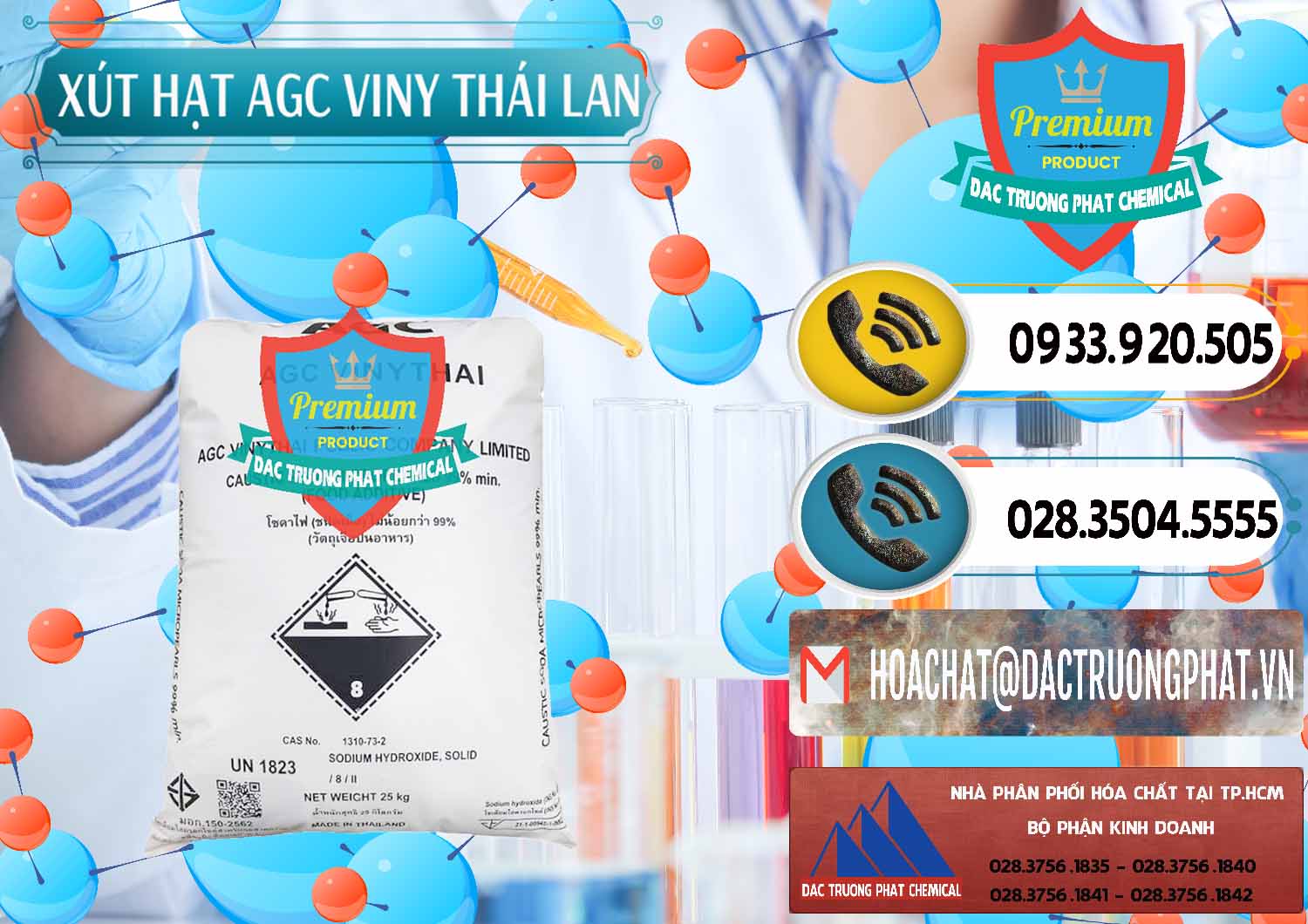 Công ty chuyên bán - cung ứng Xút Hạt - NaOH Bột 99% AGC Viny Thái Lan - 0399 - Đơn vị chuyên nhập khẩu - cung cấp hóa chất tại TP.HCM - hoachatdetnhuom.vn