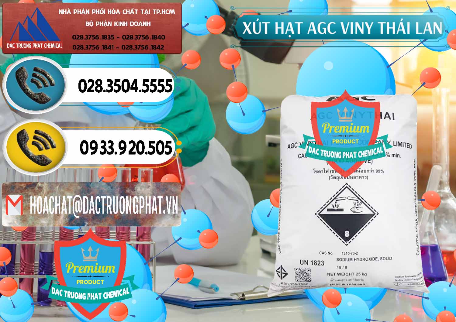 Cty phân phối ( bán ) Xút Hạt - NaOH Bột 99% AGC Viny Thái Lan - 0399 - Chuyên kinh doanh ( phân phối ) hóa chất tại TP.HCM - hoachatdetnhuom.vn