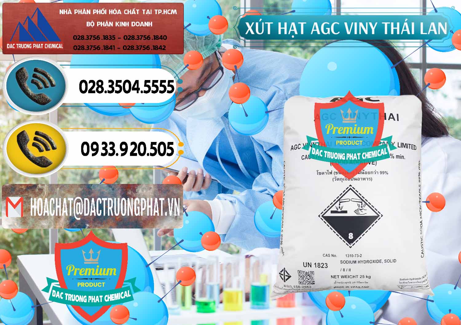 Nơi nhập khẩu _ bán Xút Hạt - NaOH Bột 99% AGC Viny Thái Lan - 0399 - Cty phân phối - bán hóa chất tại TP.HCM - hoachatdetnhuom.vn
