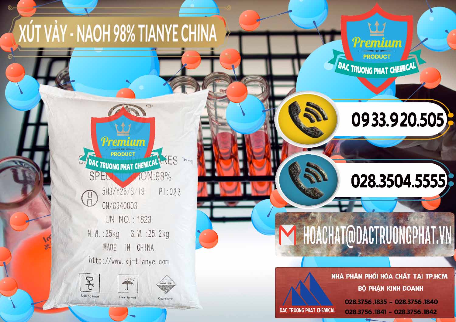 Công ty chuyên kinh doanh ( bán ) Xút Vảy - NaOH Vảy 98% Tianye Trung Quốc China - 0177 - Nhà cung cấp & nhập khẩu hóa chất tại TP.HCM - hoachatdetnhuom.vn