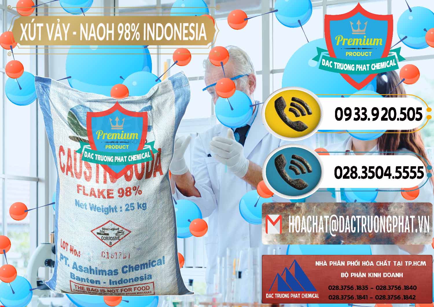 Đơn vị phân phối & bán Xút Vảy - NaOH Vảy 98% ASC Indonesia - 0172 - Chuyên cung cấp - phân phối hóa chất tại TP.HCM - hoachatdetnhuom.vn