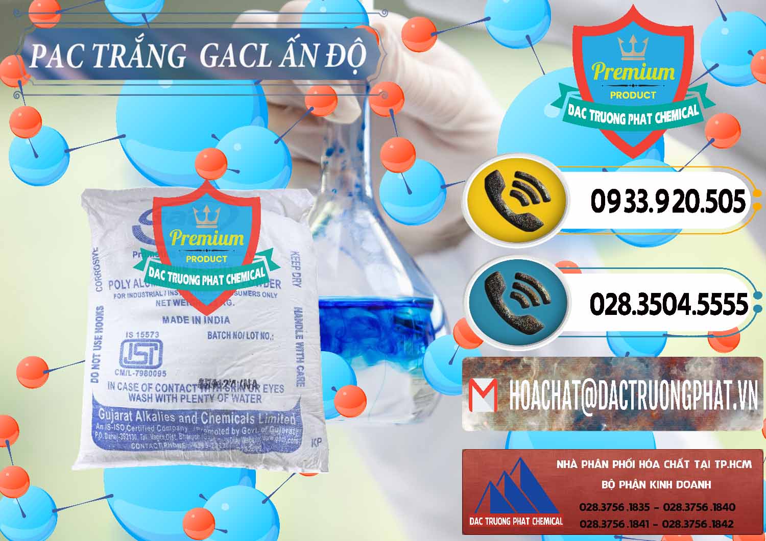 Nơi chuyên phân phối ( bán ) PAC - Polyaluminium Chloride Trắng GACL Ấn Độ India - 0266 - Nơi cung cấp và kinh doanh hóa chất tại TP.HCM - hoachatdetnhuom.vn
