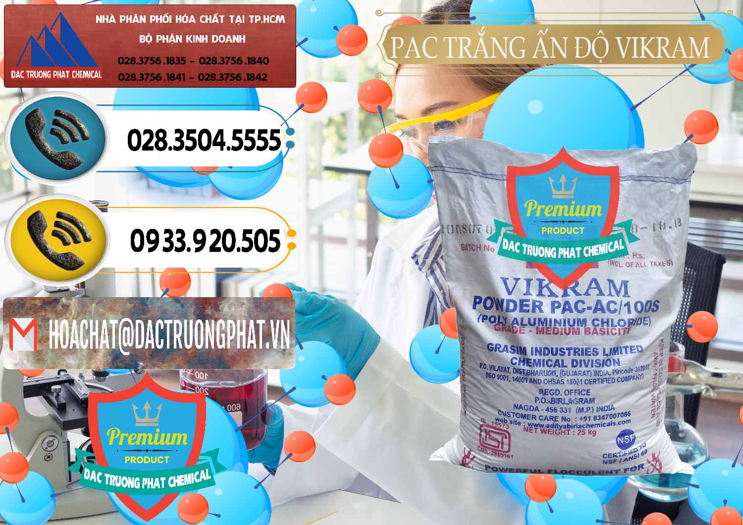 Bán _ phân phối PAC - Polyaluminium Chloride Ấn Độ India Vikram - 0120 - Cty chuyên cung cấp _ nhập khẩu hóa chất tại TP.HCM - hoachatdetnhuom.vn