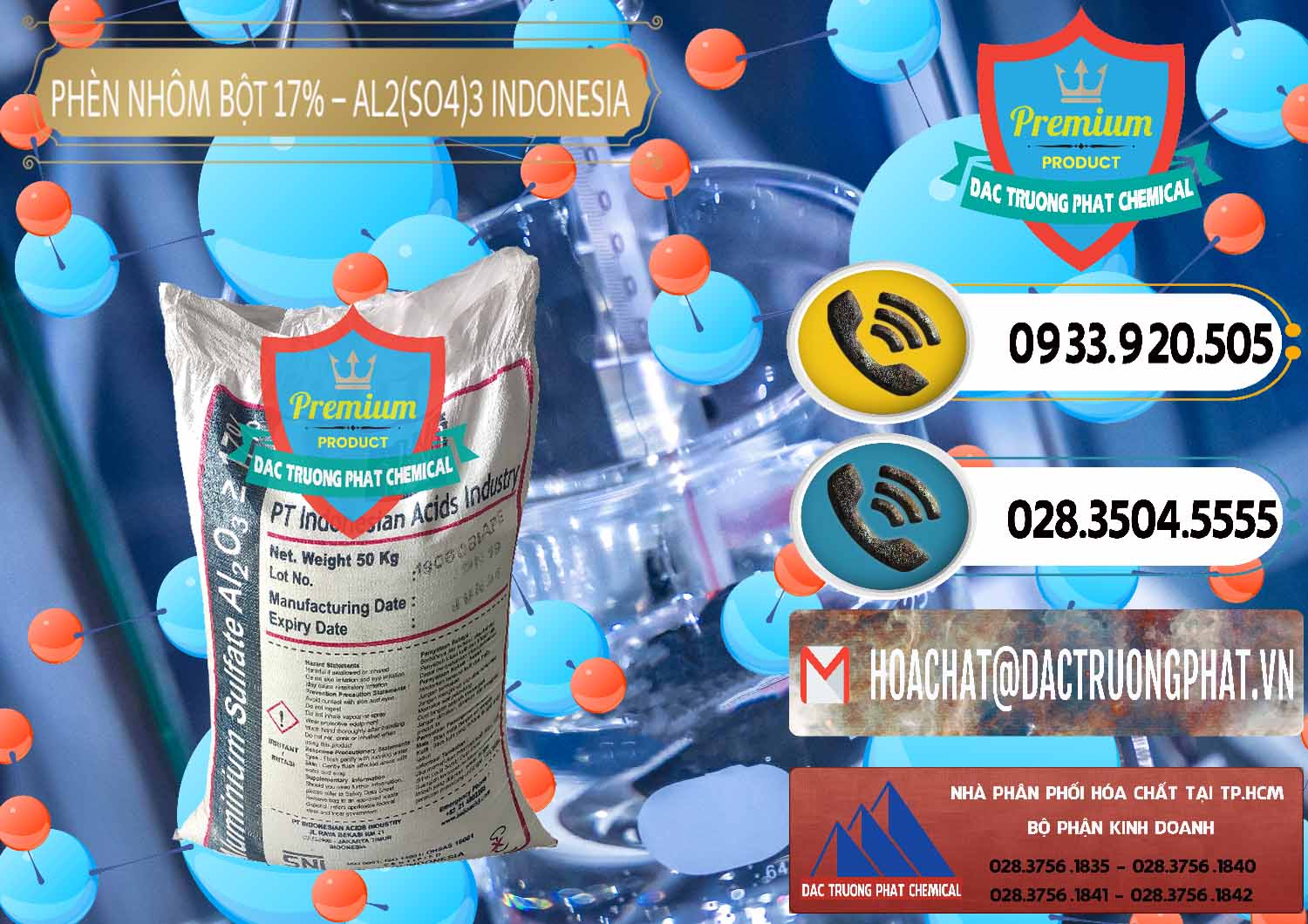 Công ty chuyên phân phối _ bán Phèn Nhôm Bột - Al2(SO4)3 17% bao 50kg Indonesia - 0112 - Cty kinh doanh và cung cấp hóa chất tại TP.HCM - hoachatdetnhuom.vn