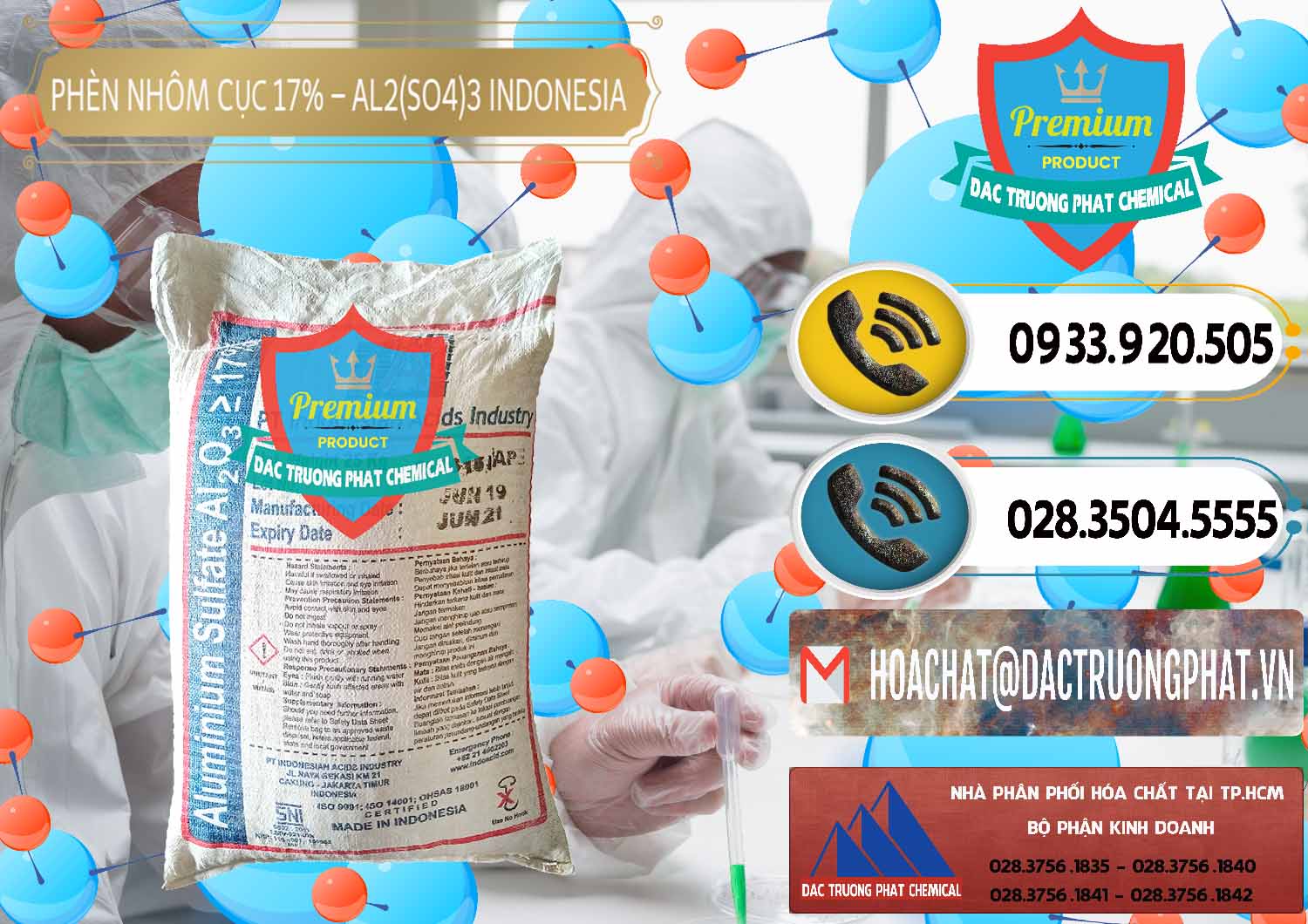 Công ty nhập khẩu & bán Phèn Nhôm Cục - Al2(SO4)3 17% bao 25kg Indonesia - 0115 - Cty kinh doanh và cung cấp hóa chất tại TP.HCM - hoachatdetnhuom.vn