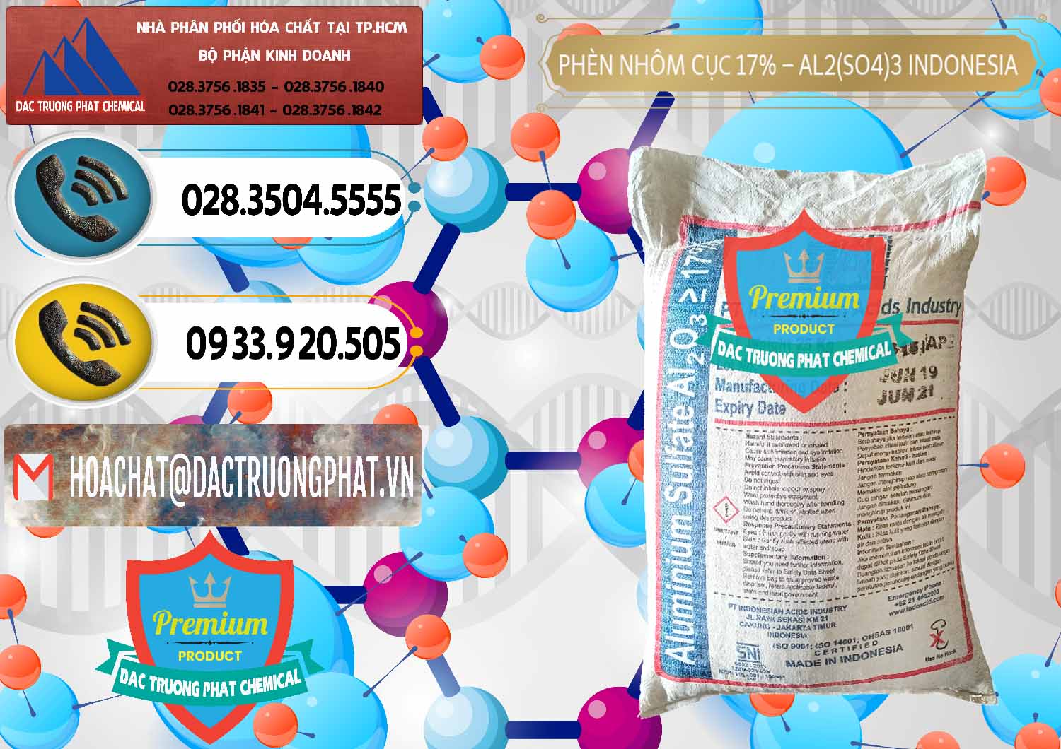Nhà nhập khẩu ( bán ) Phèn Nhôm Cục - Al2(SO4)3 17% bao 25kg Indonesia - 0115 - Nơi chuyên kinh doanh - cung cấp hóa chất tại TP.HCM - hoachatdetnhuom.vn
