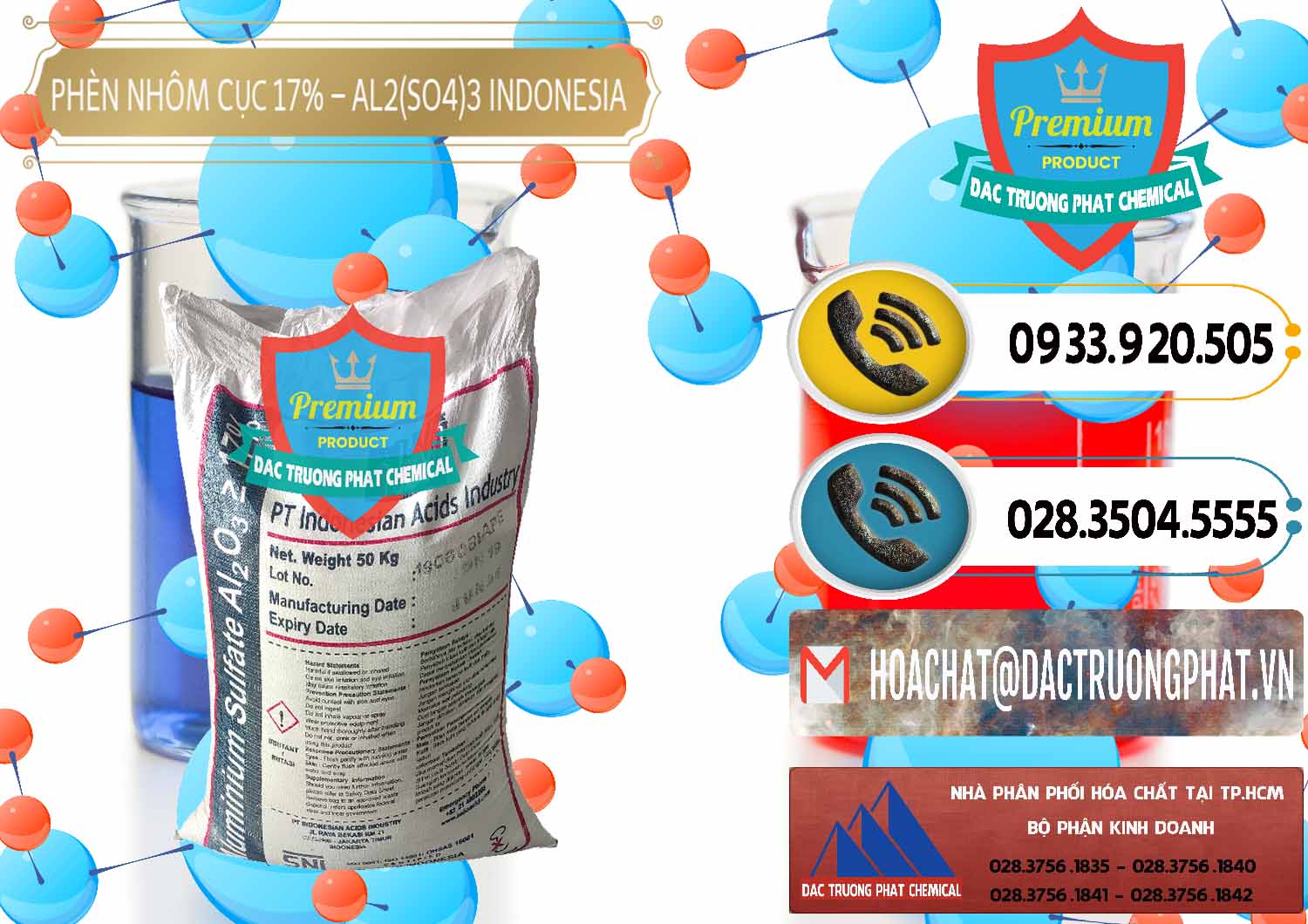 Đơn vị nhập khẩu _ bán Phèn Nhôm Cục - Al2(SO4)3 17% bao 50kg Indonesia - 0113 - Đơn vị phân phối và bán hóa chất tại TP.HCM - hoachatdetnhuom.vn