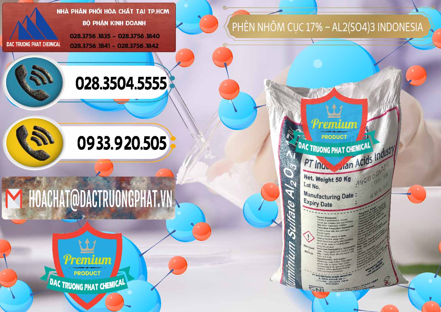 Nơi cung cấp và bán Phèn Nhôm Cục - Al2(SO4)3 17% bao 50kg Indonesia - 0113 - Đơn vị chuyên cung cấp _ nhập khẩu hóa chất tại TP.HCM - hoachatdetnhuom.vn
